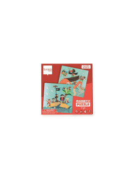Scratch, Puzzle magnetyczne - książka podróżna Piraci 2 obrazki 40 elem.