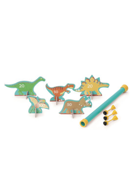 Scratch, Dmuchawka XL / 3 lotki przyssawki /  5 celów DINO