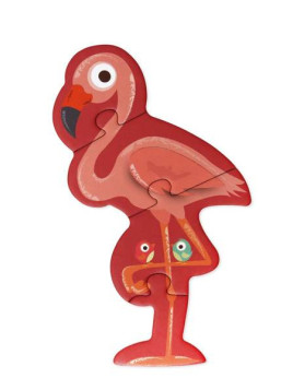 Pierwsze duże puzzle dla dzieci - Scratch 5 Zwierząt Safari