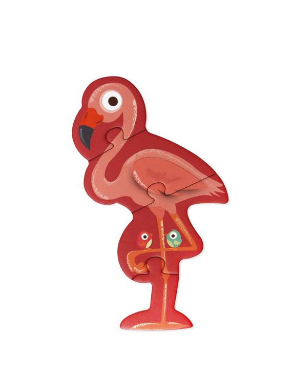 Pierwsze duże puzzle dla dzieci - Scratch 5 Zwierząt Safari