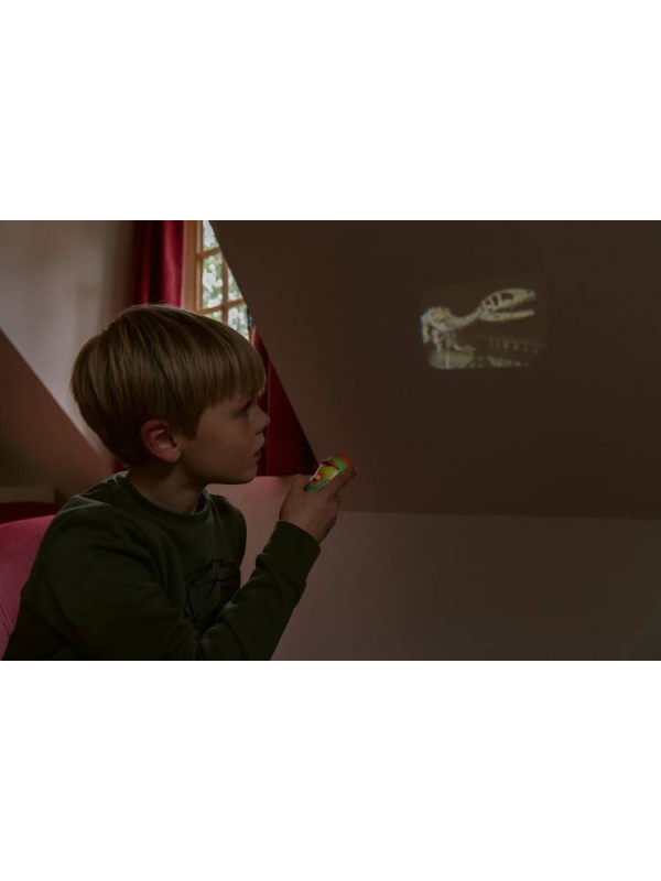 Projektor Latarka z Pojemnikiem Na Tarcze Dino XL