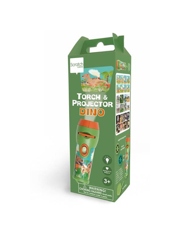 Projektor Latarka z Pojemnikiem Na Tarcze Dino XL