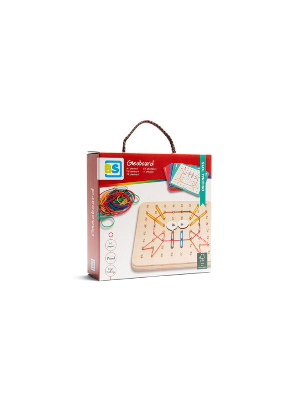 BS Toys, drewniana tablica manipulacyjna Geoplan