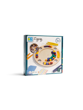 BS Toys, drewniana gra sensoryczna ze szczypcami ZIGZAG