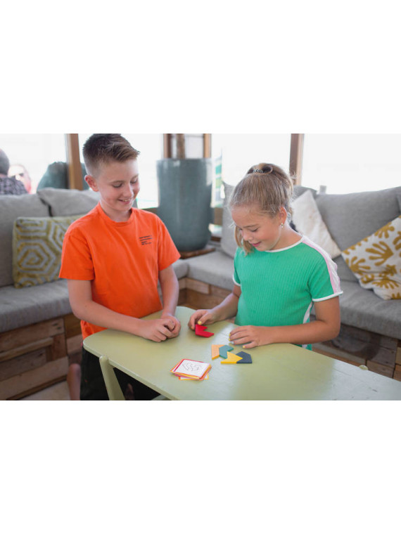 BS Toys, drewniana gra logiczna - Łamigłówka puzzle obrazkowe