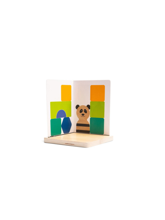 BS Toys, drewniana gra logiczna - Łamigłówka puzzle 3D Panda