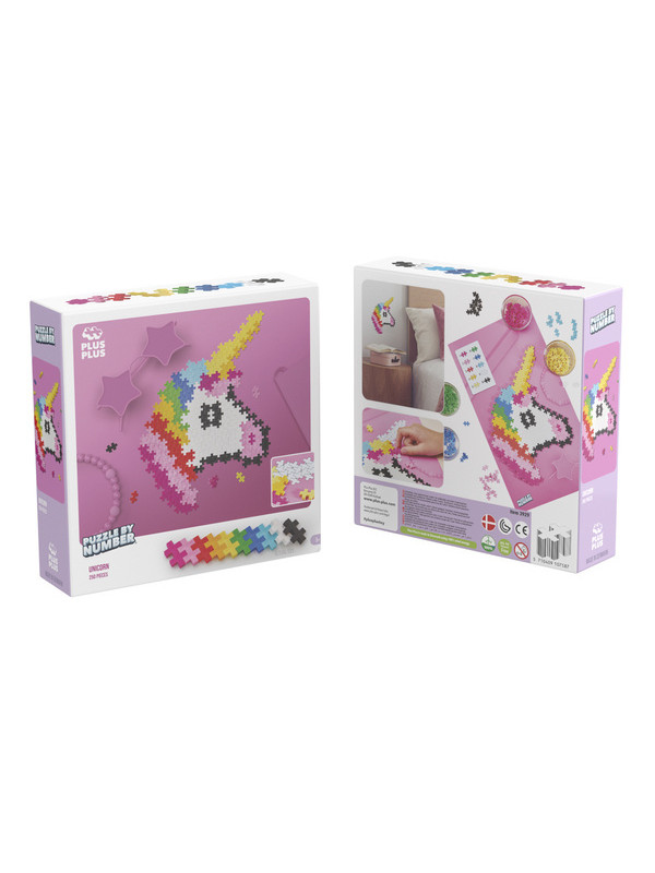 Plus-Plus Mini, Puzzle po numerach 250 szt - Jednorożec