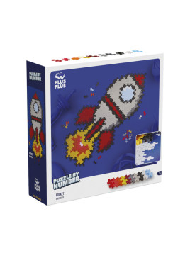 Plus-Plus Mini, Puzzle po numerach 500 szt - Rakieta