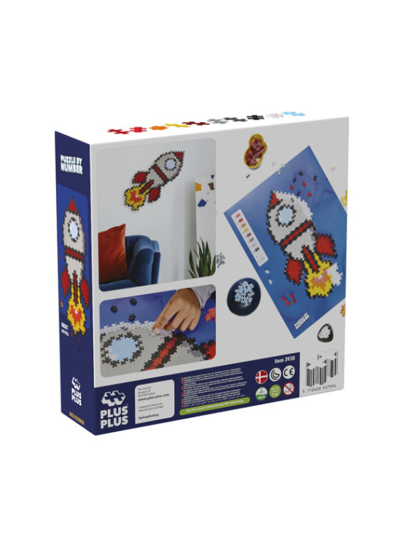 Plus-Plus Mini, Puzzle po numerach 500 szt - Rakieta