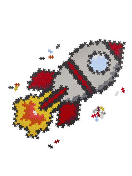 Plus-Plus Mini, Puzzle po numerach 500 szt - Rakieta