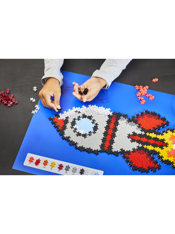 Plus-Plus Mini, Puzzle po numerach 500 szt - Rakieta