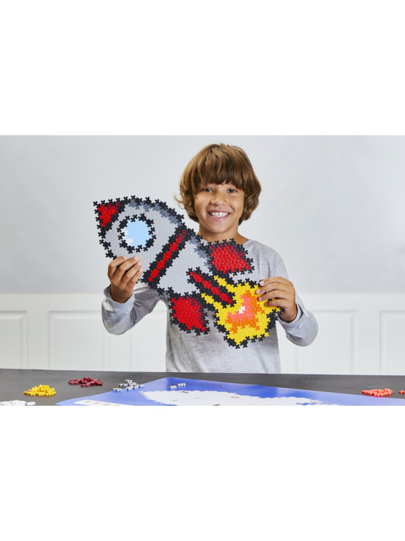 Plus-Plus Mini, Puzzle po numerach 500 szt - Rakieta