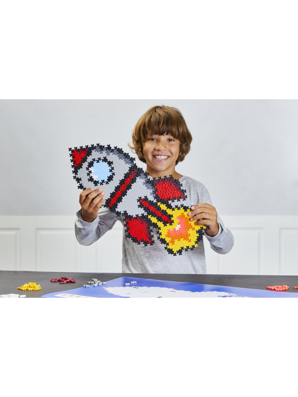 Plus-Plus Mini, Puzzle po numerach 500 szt - Rakieta