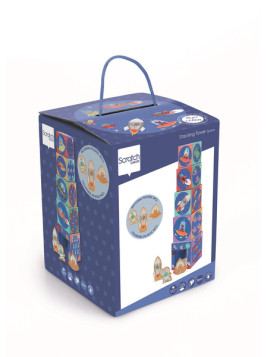 Drewniana piramida edukacyjna dla dzieci - Scratch Kosmos