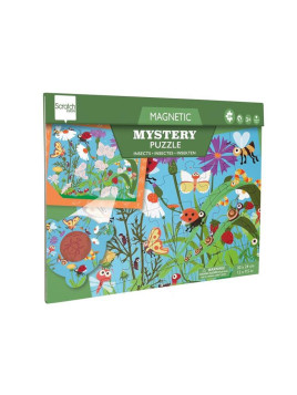 Scratch, 2 w 1 Puzzle magnetyczne i gra Szukaj z lupą - Robaczki 30 el.