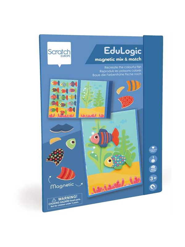Scratch, magnetyczna układanka - kształty i kolory Rybki