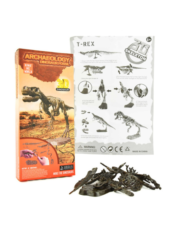3D szkielet dinozaurów - mix wzorów
