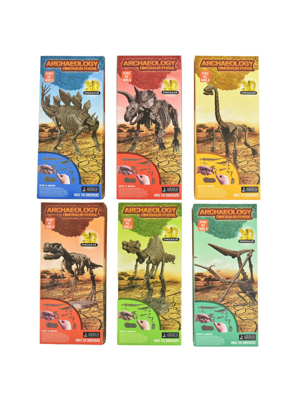 3D szkielet dinozaurów - mix wzorów