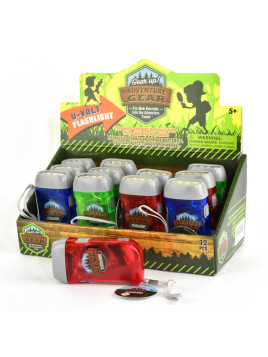 Latarka dynamo adventure (3 kolory)  - display 12 szt