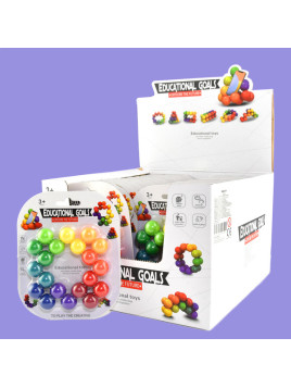 Sensoryczne puzzle kulki  - display 24 szt