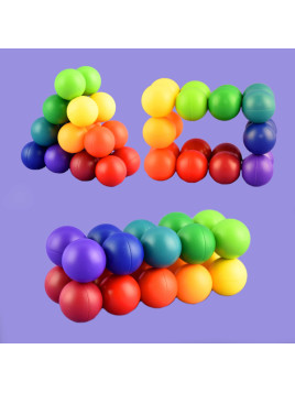 Sensoryczne puzzle kulki  - display 24 szt