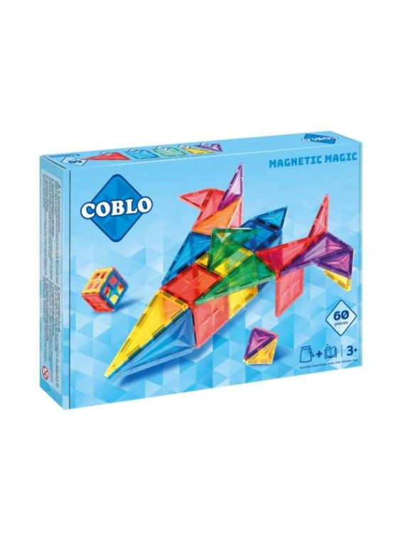 Klocki Magnetyczne Duże Basic 60 elementów