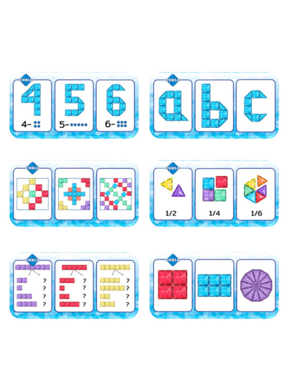 COBLO, magnetyczne klocki konstrukcyjne Basic 200 elem. + 74 edu zadania