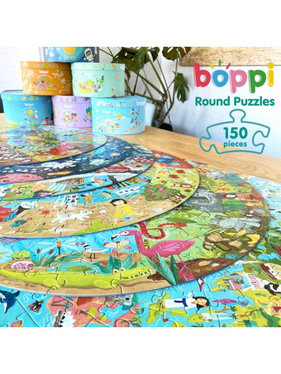 Puzzle Okrągłe Boppi Mapa Świata 150 Elementów USZKODZONE OPAKOWANIE RABAT 10%