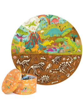 BOPPI, Puzzle okrągłe 58 cm - Dinozaury 150 elem.