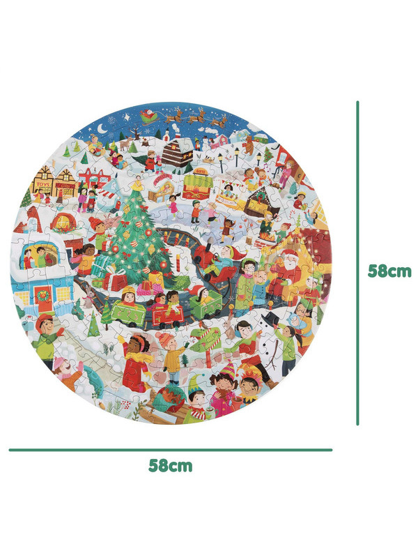 BOPPI, Puzzle okrągłe 58 cm - Christmas 150 elem.
