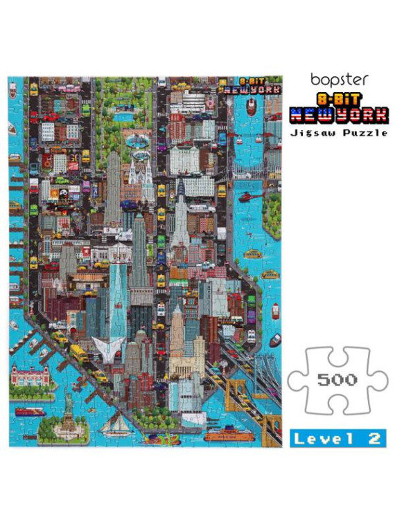Puzzle sensoryczne dla 6 latków 8 BIT - Bopster Nowy Jork 500 el