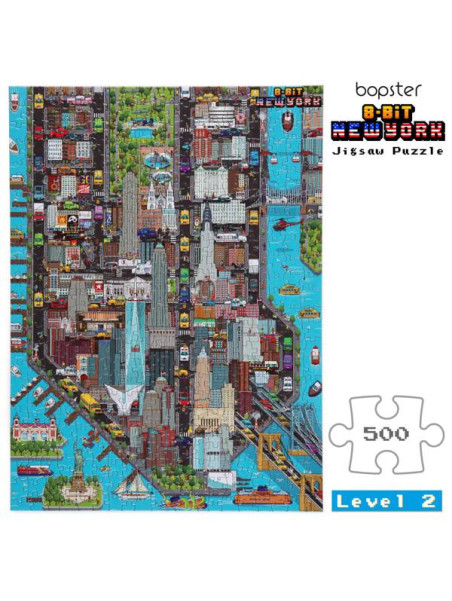 Puzzle sensoryczne dla 6 latków 8 BIT - Bopster Nowy Jork 500 el