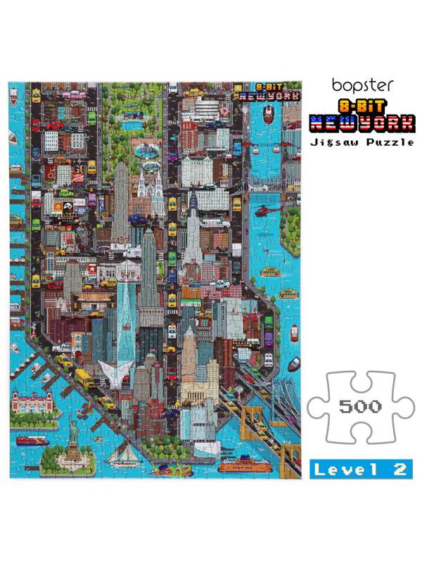 Puzzle sensoryczne dla 6 latków 8 BIT - Bopster Nowy Jork 500 el