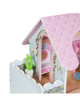 BOPPI, Drewniany domek z balkonem dla lalek  - 3 piętra