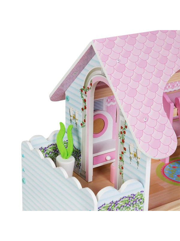 BOPPI, Drewniany domek z balkonem dla lalek  - 3 piętra