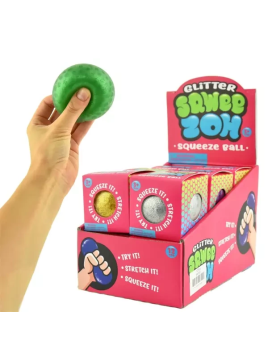 Sensoryczny gniotek z kulkami 7 cm (6 kolorów) - display 12 szt