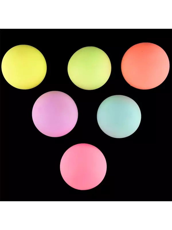 Sensoryczny gniotek NEON świecący w ciemności 7 cm (6 kolorów) - display 12 szt