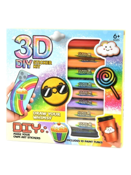 Kolorowe markety dla dzieci do malowania 3D - 10 sztuk USZKODZONE OPAKOWANIE RABAT 10%