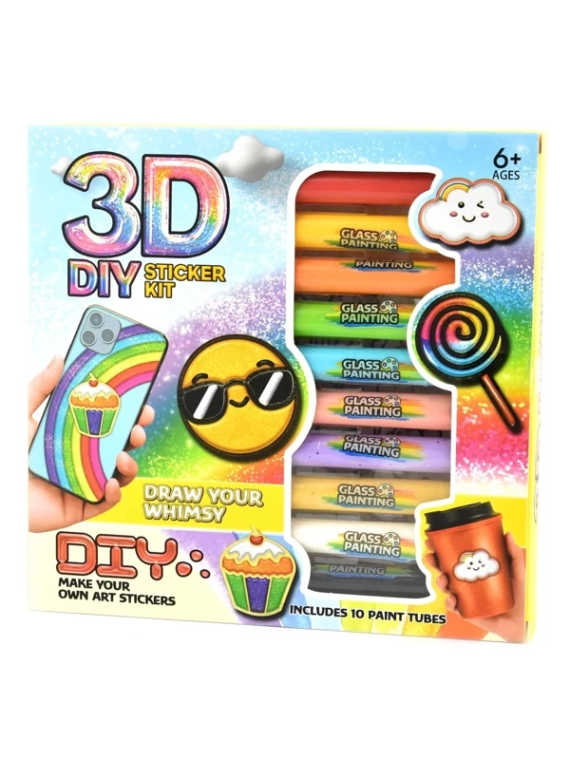 Kolorowe markety dla dzieci do malowania 3D - 10 sztuk USZKODZONE OPAKOWANIE RABAT 10%