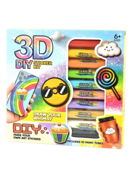 Kolorowe markety dla dzieci do malowania 3D - 10 sztuk USZKODZONE OPAKOWANIE RABAT 10%