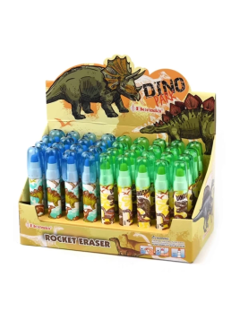 Gumka z wymiennymi wkładami - Dino - mix kolorów