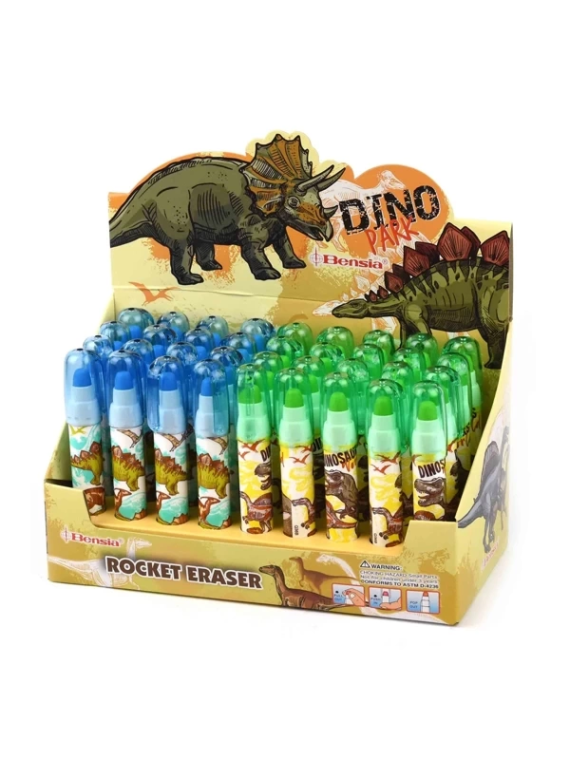 Gumka z wymiennymi wkładami - Dino - mix kolorów