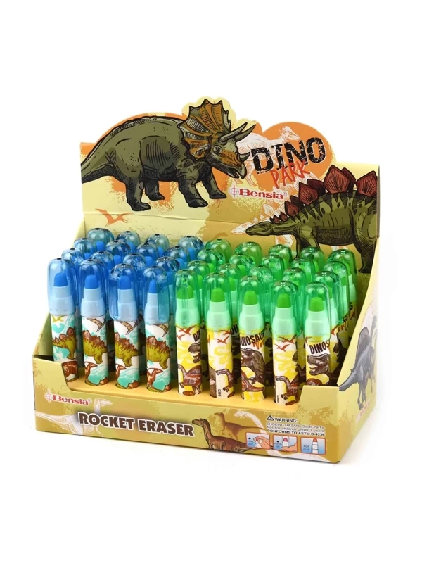 Gumka z wymiennymi wkładami - Dino - mix kolorów