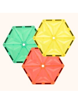 COBLO, magnetyczne klocki konstrukcyjne 6 płyt Hexagon 14 cm