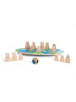 BS Toys,  drewniana gra zręcznościowa Balansujące króliczki
