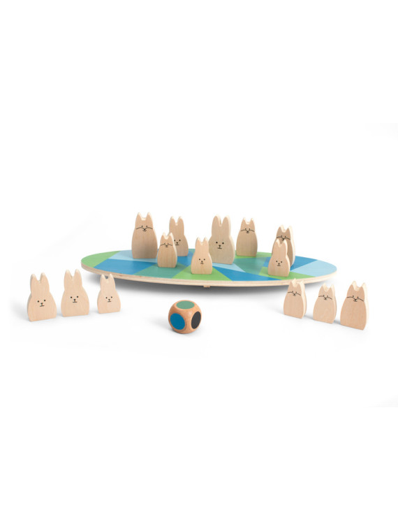 BS Toys,  drewniana gra zręcznościowa Balansujące króliczki