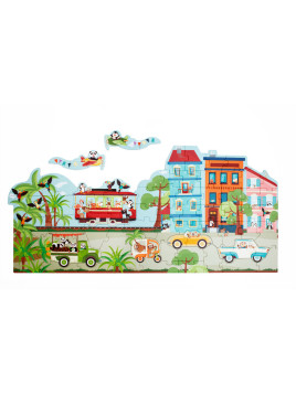 Puzzle Podłogowe Scratch Miasto 80 Elementów - uszkodzone opakowanie RABAT 5%