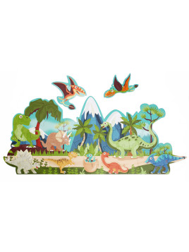 Scratch, 2 w 1 Puzzle podłogowe i pierwsze puzzle - Dinozaury 80 el.