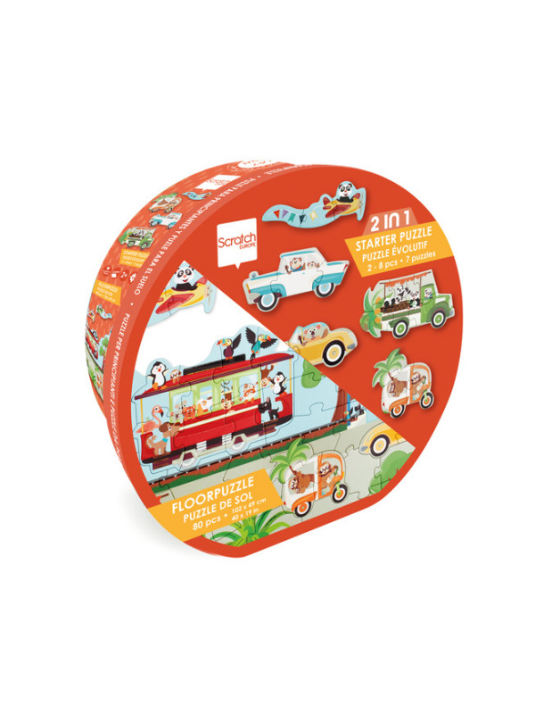Puzzle Podłogowe Scratch Miasto 80 Elementów - uszkodzone opakowanie RABAT 5%
