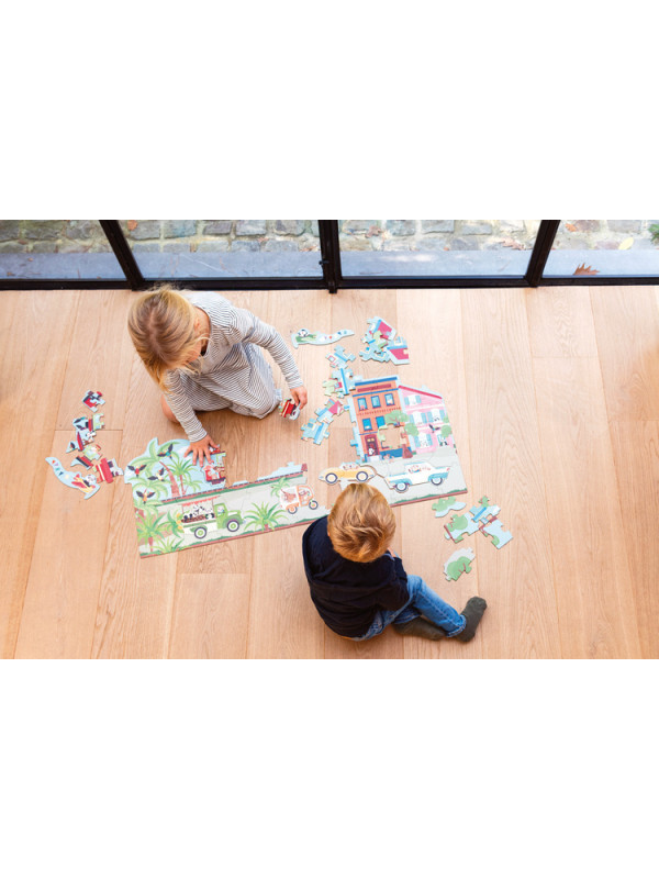 Puzzle Podłogowe Scratch Miasto 80 Elementów - uszkodzone opakowanie RABAT 5%